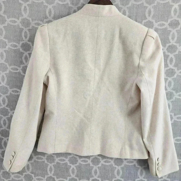 Vintage Dottie Wool Women's Blazer Size 7/8 Beige - Picture 2 of 10